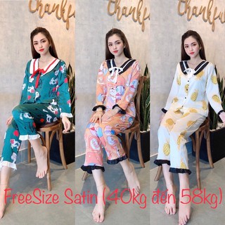 Đồ bộ pijama satin tiểu thơ tdqd.