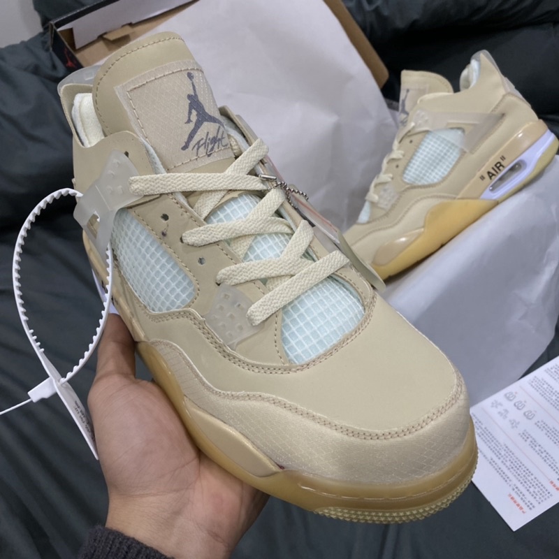GIẦY JD4 OFF WHITE KEM VÀNG SC [ FREESHIP + BOX ]
