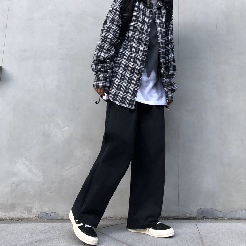 Quần Dài Ống Rộng Phong Cách Retro Harajuku 19118 Cho Nam Nữ