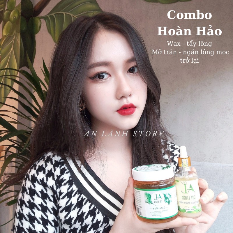 Combo Sáp wax lông An Lành Handmade [1 Wax Lông+1Mỡ trăn+1 tinh dầu dược liệu]