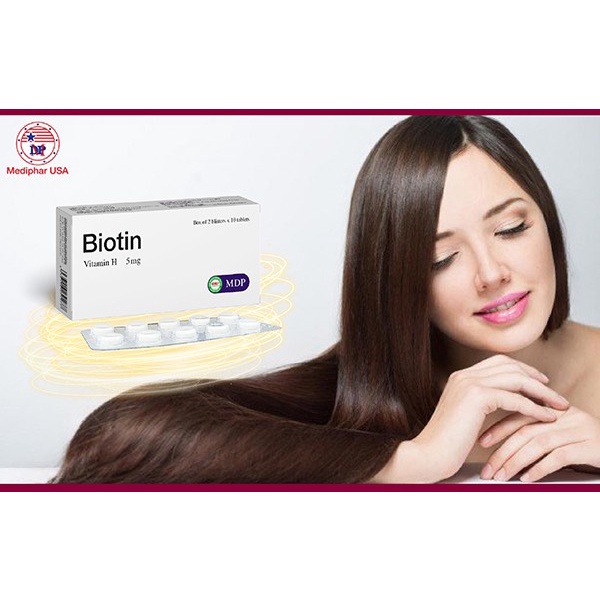 VITAMIN H Biotin 5mg Hộp 20 Viên