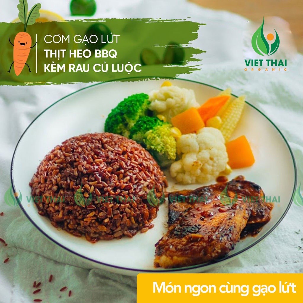 Gạo Lứt Đen Phúc Xuân (Hộp 1kg) - Gạo Lứt Giảm Cân / Eat Clean Siêu Dẻo, Mềm, Thơm