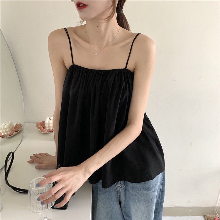 Áo hai dây dáng ngắn thời trang mùa hè Hàn Quốc 2020 | BigBuy360 - bigbuy360.vn