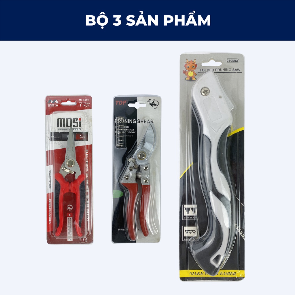 [Mã BMBAU50 giảm 10% đơn 99k] Bộ Dụng Cụ Làm Vườn Theoid Tiger - Bao gồm Kéo Cắt Cành, Kéo Tỉa Dăm, Cưa Cây Cảnh