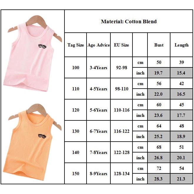 Áo thun ba lỗ dáng rộng màu sắc đơn giản chất liệu cotton thoáng khí cho bé