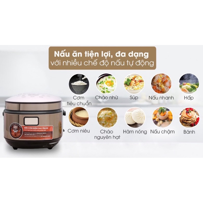 Nồi cơm điện cao tần Sunhouse Mama 1.5 lít SHD8955 Hàng chính hãng 100%  sản phẩm là hàng trưng bầy như mới mới 99%