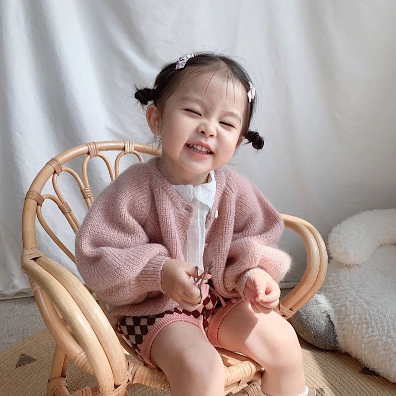 Áo Khoác Cardigan Màu Trơn Phong Cách Hàn Quốc Thời Trang Xuân Thu 2022 Cho Bé Gái