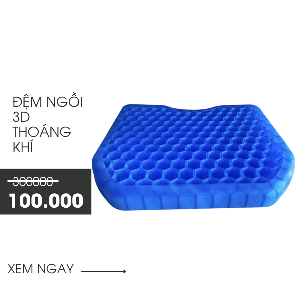 Đệm Ngồi 3D Thoáng Khí Thoáng Khí Tuần Hoàn Cho Người Ngồi Lâu - Chống Mỏi Lưng