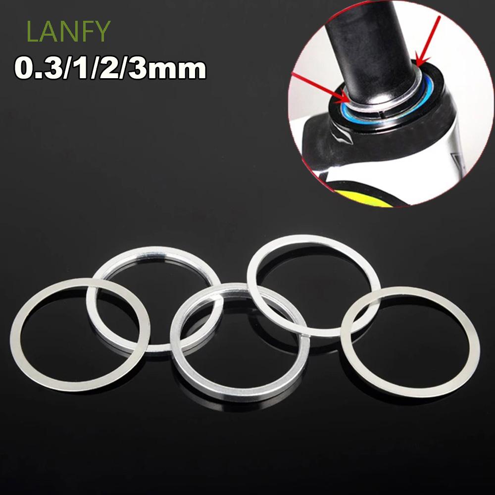 Bộ 6 vòng đệm cổ xe đạp bằng hợp kim nhôm cứng cáp 0.3 / 1 / 2 / 3mm