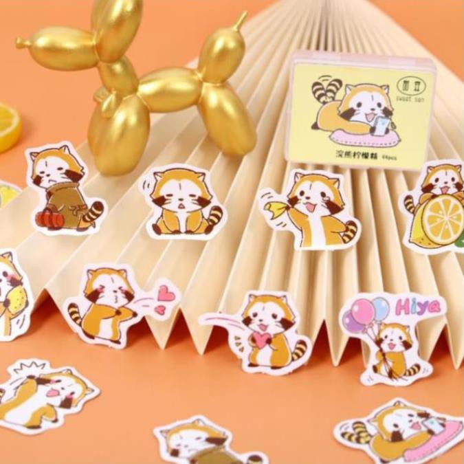 Bộ 44 Sticker Hàn Quốc gấu dán trang trí E33