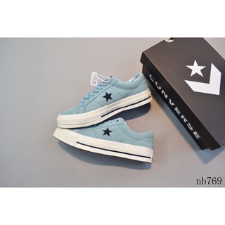 Giày Thể Thao Vải Canvas Màu Xanh Da Trời Converse One Star