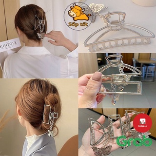 Kẹp tóc càng cua hàn quốc dễ thương hot trend kim loại hình bướm và bán nguyệt GD51 GD52