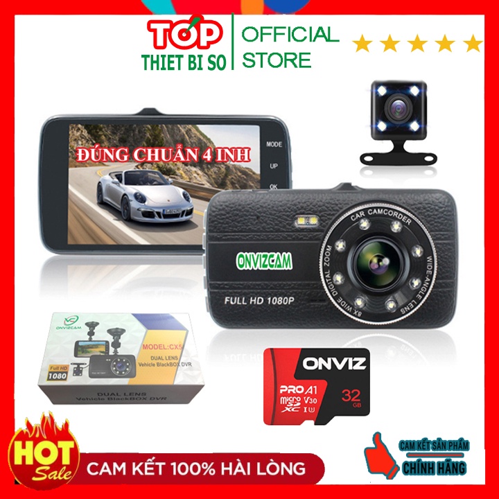 [NGUYÊN SEAL] Camera hành trình màn hình 4 inh ONVIZCAM CX5 ghi hình trước sau 1080P chính hãng | BigBuy360 - bigbuy360.vn