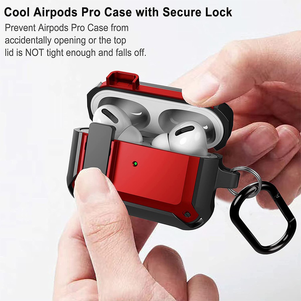 Bao Case Ốp Chống Shock Có Khóa Chống Thất Lạc Rơi Tai Nghe cho Airpods 1&2 / Airpods Pro / AirPods 3 / Airpods Pro 2