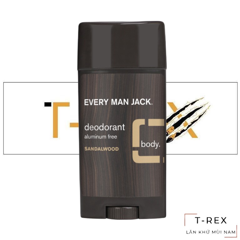 [FREESHIP-HÀNG AUTH] Lăn Sáp Khử Mùi Every Man Jack Sandalwood ( Tránh Dị Ứng )