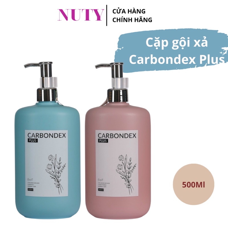 Cặp dầu gội xả Cabondex Plus 500ml Cho Tóc Khô Xơ Hư Tổn Tóc Gàu Ngăn Rụng Tóc