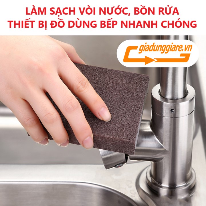 Miếng cọ xoong chà nồi chảo đồ inox vòi nước bồn rửa siêu sạch tiện lợi không gây chầy xước đồ dùng