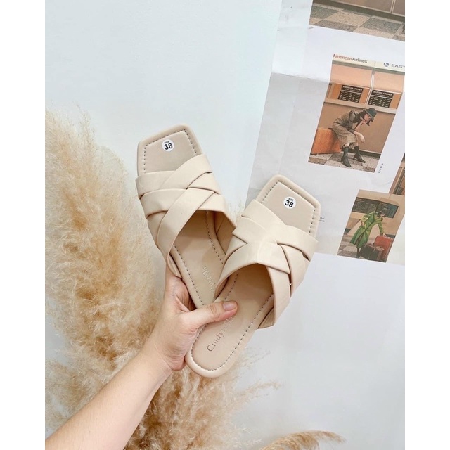 Dép lê dây đan chéo có bigsize 35-43 kèm hình thật.