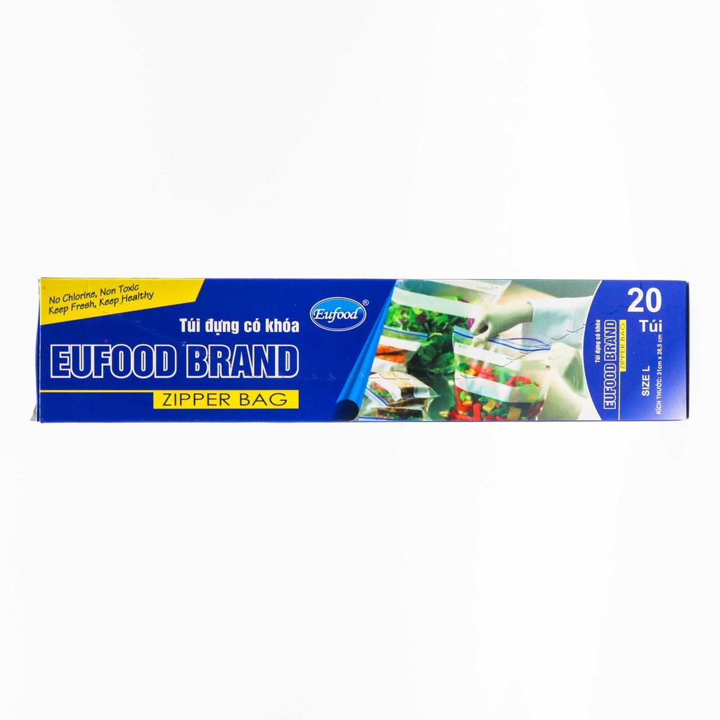 Túi Zip Đựng Thực Phẩm có khoá eufood size L /XL