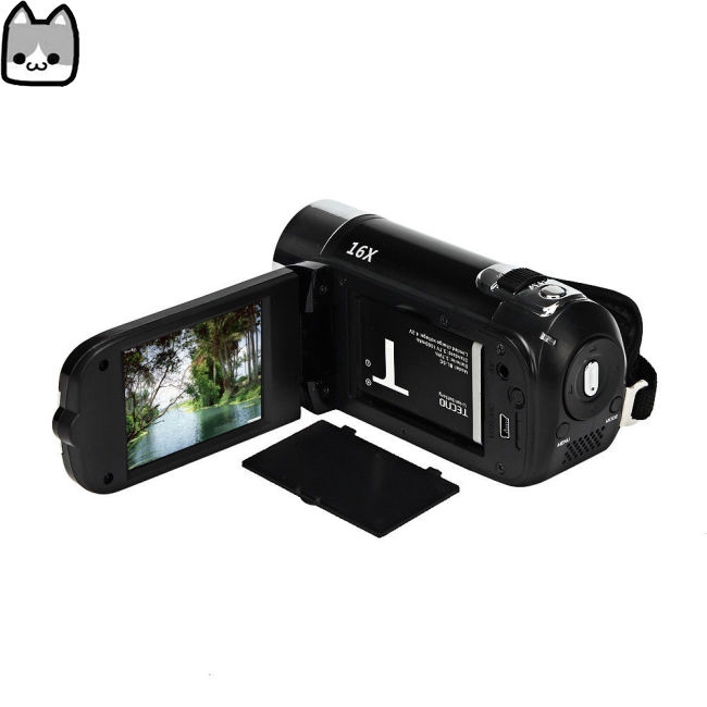 Camera Camcorders, 16MP High Definition Digital Video Camcorder 1080P 2.7 Inches TFT LCD Screen 16X