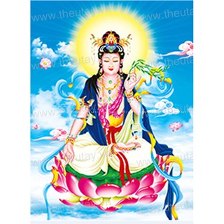 Tranh Đính Đá ABC 3D Quan Âm Tọa Liên DF2285 (KHÁCH TỰ ĐÍNH) KT:50X65CM