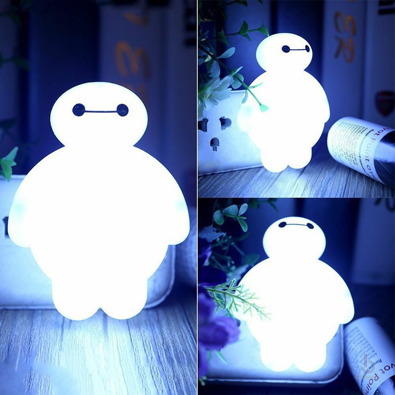 Cắm Điện 220V - Đèn Led Trang Trí Siêu Nhân BayMax Dễ Thương Ánh Sáng Trắng - Đèn Ngủ Tiết Kiệm Điện