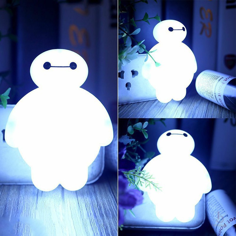 Cắm Điện 220V - Đèn Led Trang Trí Siêu Nhân BayMax Dễ Thương Ánh Sáng Trắng - Đèn Ngủ Tiết Kiệm Điện