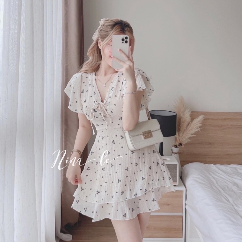 Váy JUM hoa 2 tầng