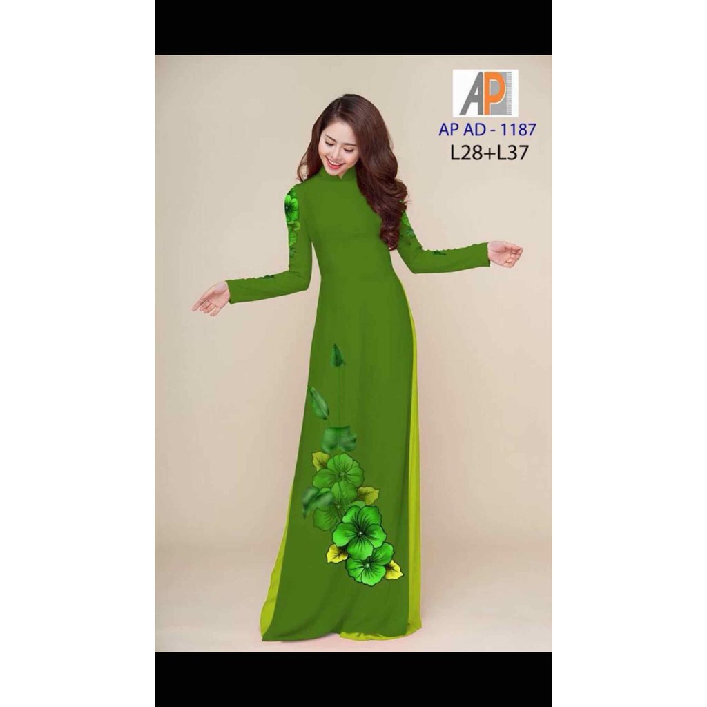 Vải áo dài hoa lan hồ điệp