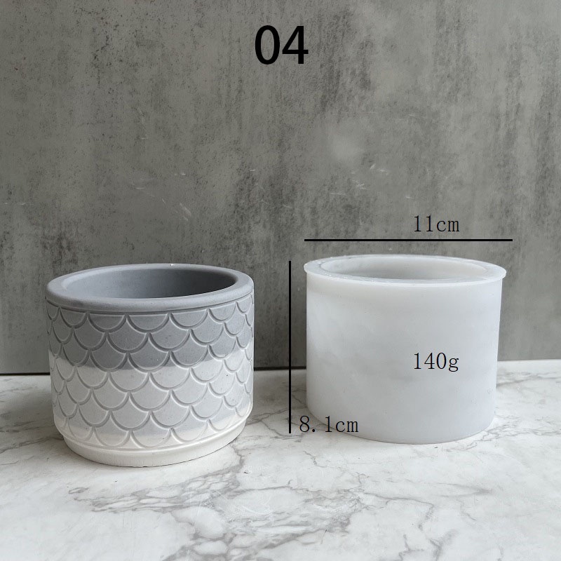 Khuôn silicone Hình Trụ Dùng Làm Chậu Hoa diy