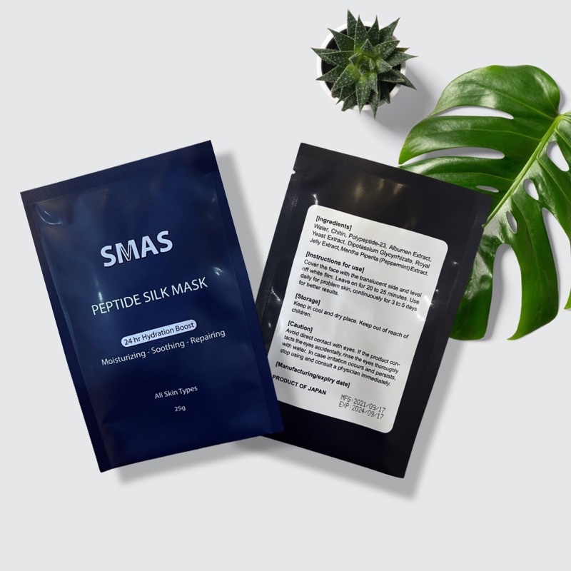 CHÍNH HÃNG) Mặt Nạ Smas / S Mas Peptide Silk Mask Cấp Ẩm, Phục Hồi Da