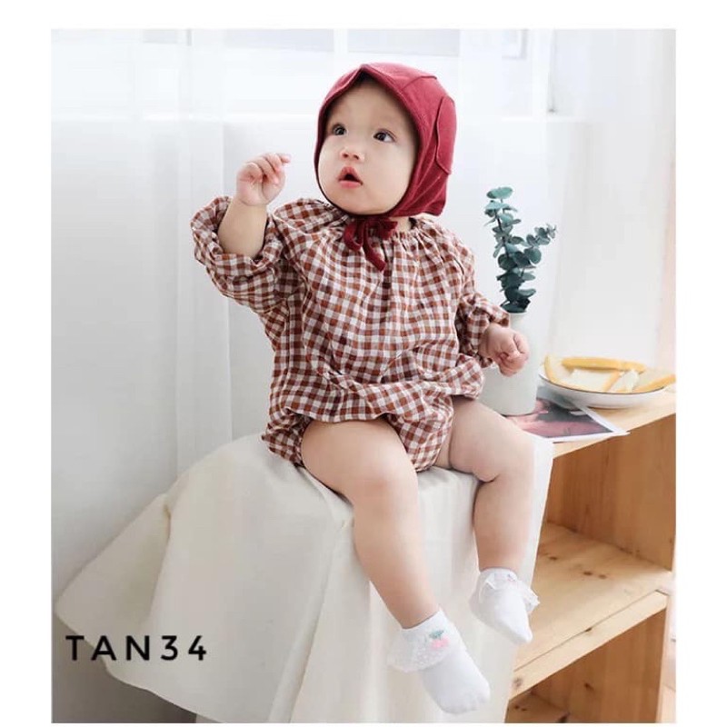 Tất cổ ngắn nơ cherry TAN34 cho bé