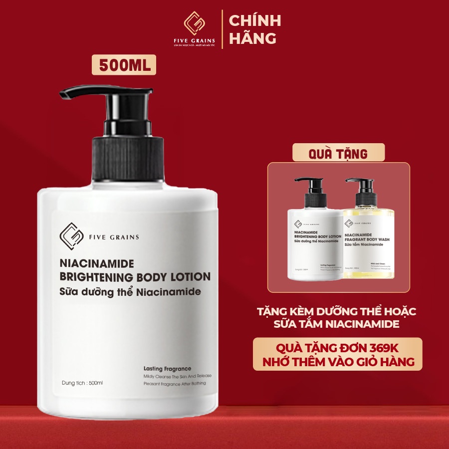 Sữa dưỡng thể dưỡng ẩm làm trắng Niacinamide - Unisex 500ml