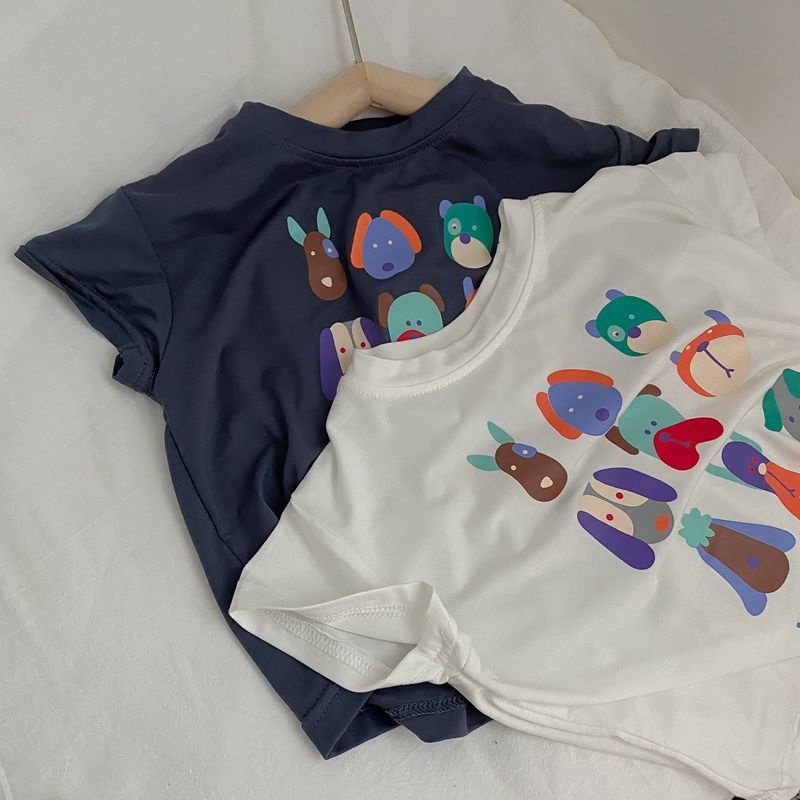 Áo Thun 100% cotton Tay Ngắn Thoải Mái Thời Trang Mùa Hè Cho Bé Gái