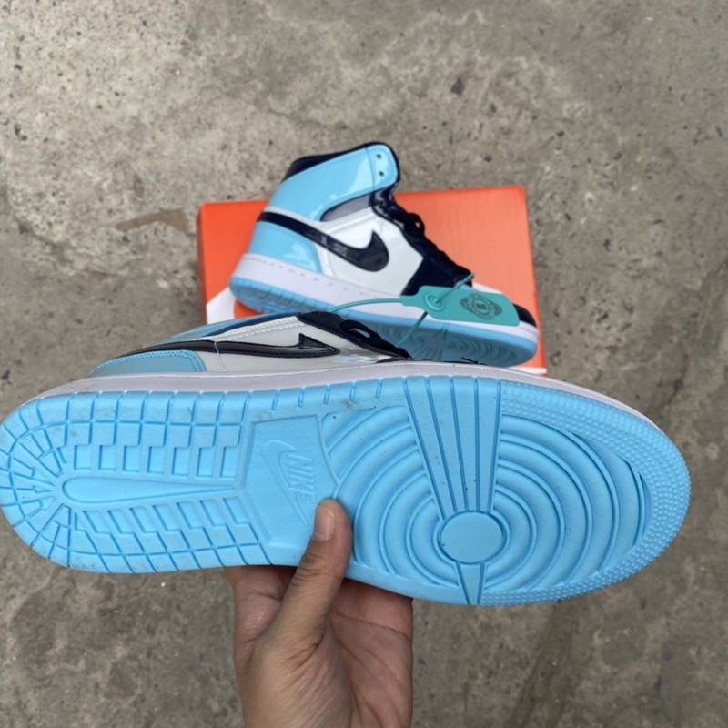 [Mã WAST10K giảm 10K đơn từ 50k] (Fullbox) Giầy Jordan 1 xanh đen bóng cao cổ hàng đẹp siêu rẻ | BigBuy360 - bigbuy360.vn