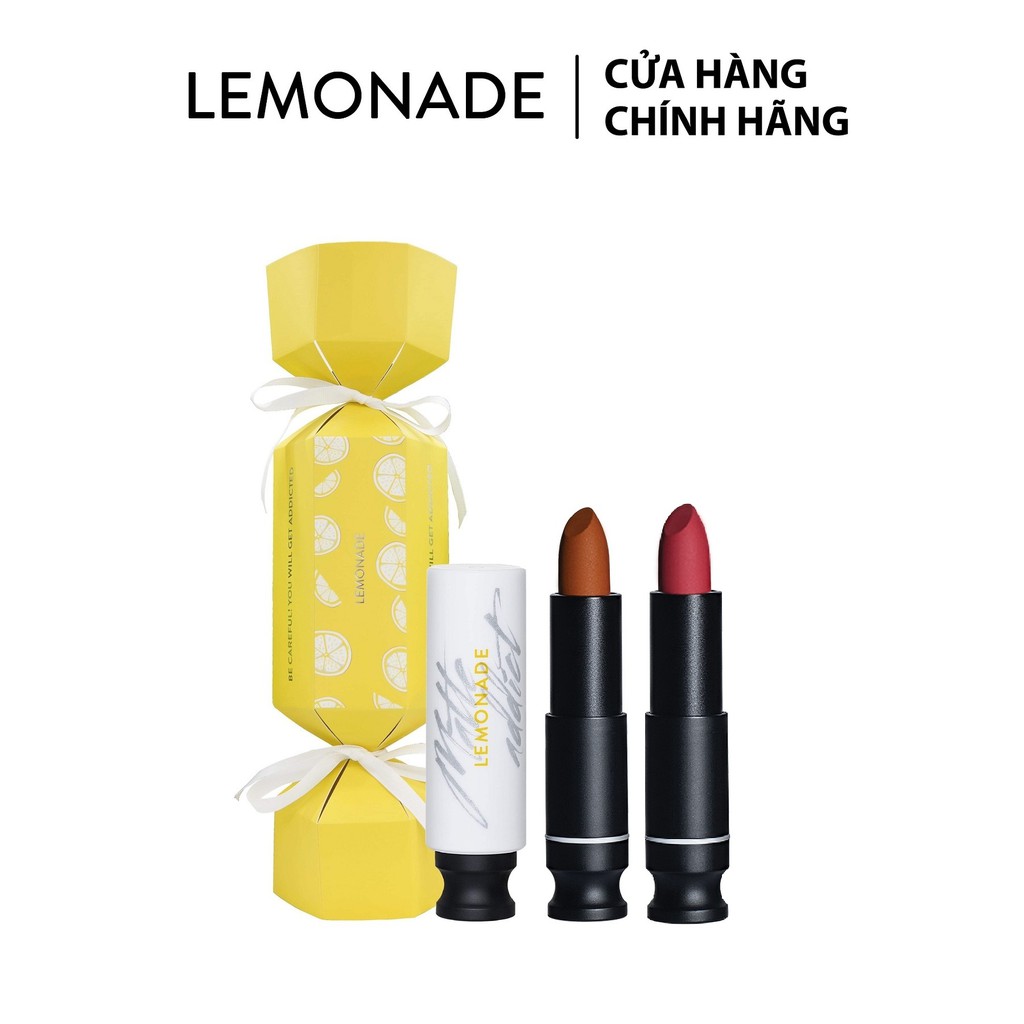 Combo 2 Son lì dạng thỏi LEMONADE Matte Addict Lipstick 3.8g x 2