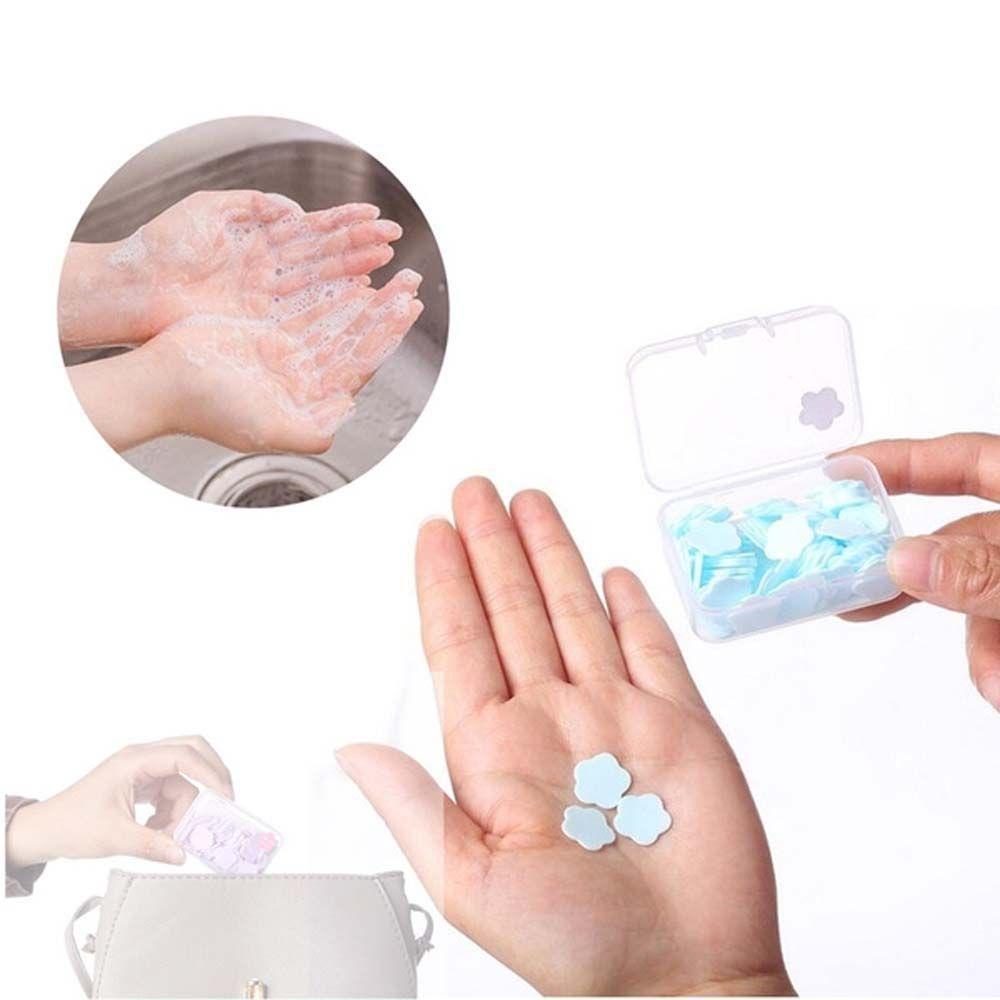 Hộp 100 / 1000 Xà Phòng Giấy Mini Dùng Để Rửa Tay / Bé Tiện Dụng