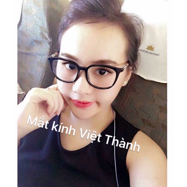 gọng kính cận nữ thời trang kính giả cận tròn tiktok GBB1
