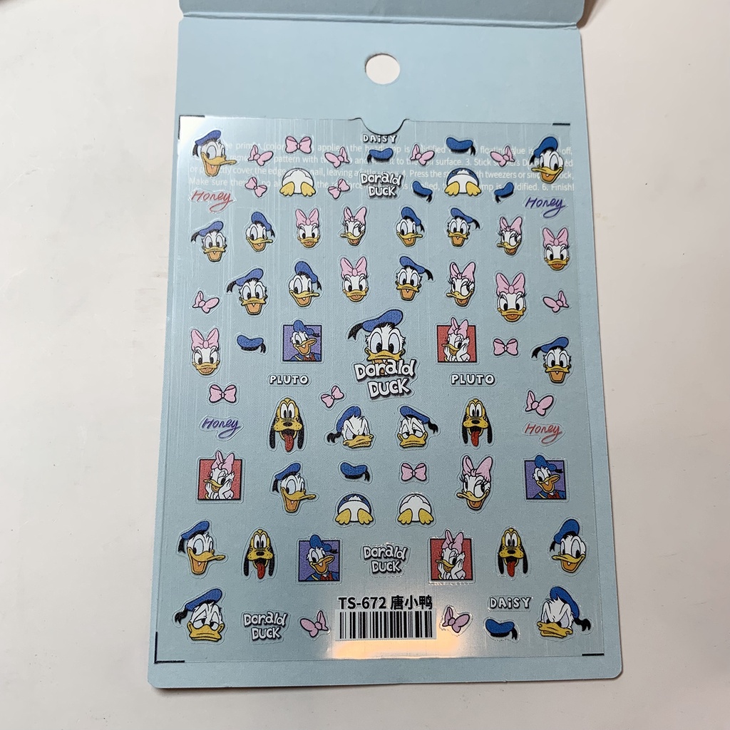 Sticker nail lụa hoạt hình JELIVA 5D