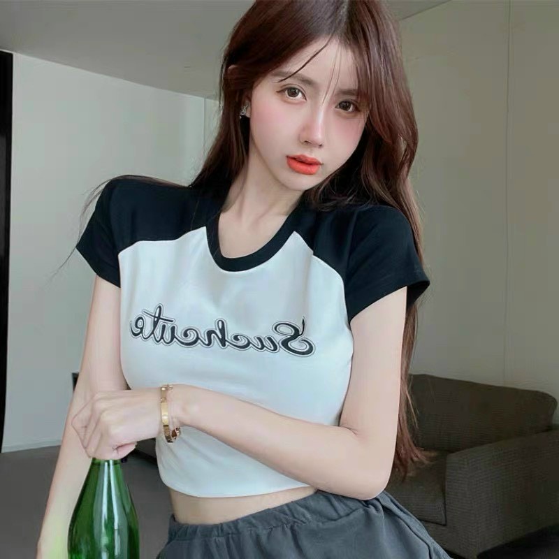 Áo thun croptop raglan Suchcute