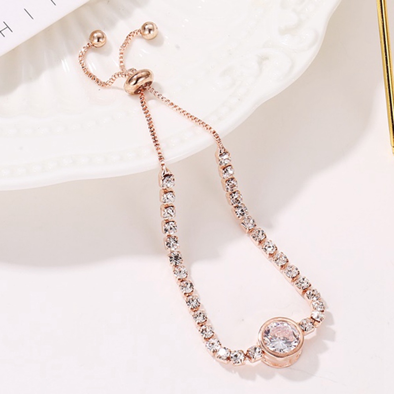 Vòng Tay Khảm Đá Giả Lấp Lánh Thời Trang Cho Nữ