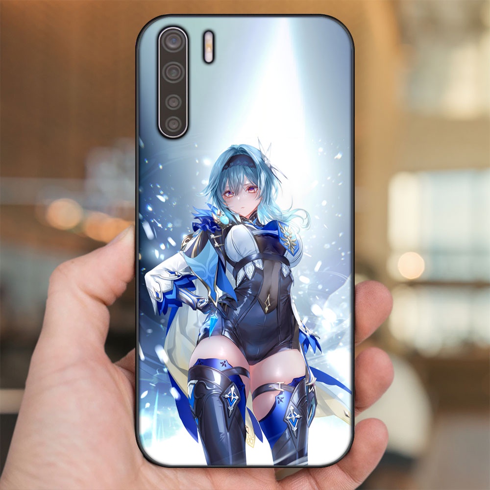 Ốp lưng Oppo A91, Reno 3 viền đen in hình Eula Genshin Impact