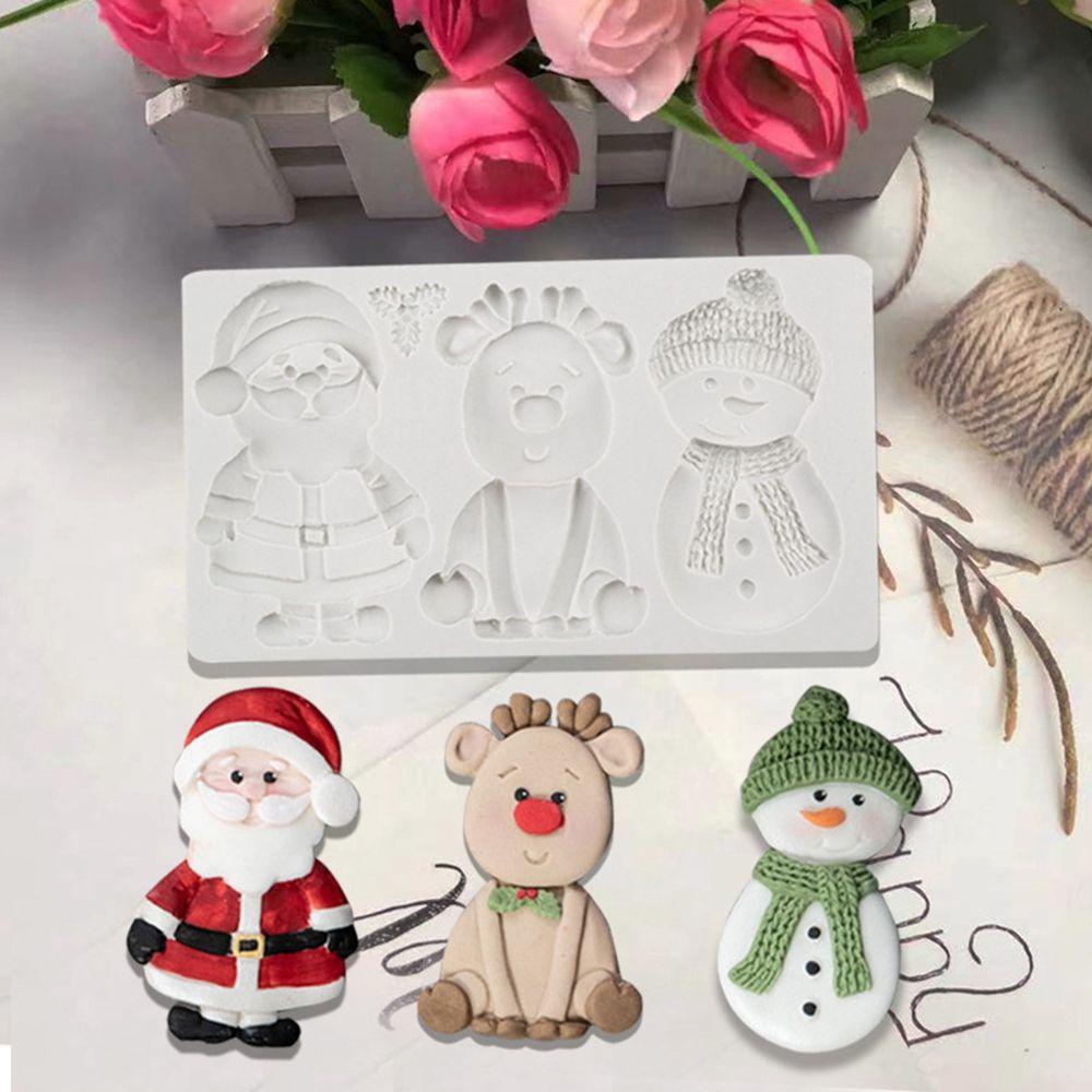 AUGUSTINA Khuôn Silicone Tạo Hình Làm Bánh Kẹo Hình Giáng Sinh 3D
