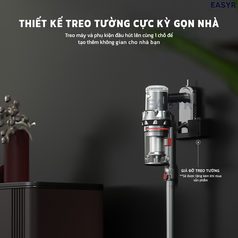 Máy Hút Bụi Có Dây Lốc Xoáy Cực Mạnh EASYR UC - 09 Lực Hút Siêu Mạnh 20000PA, Công Suất 1400W
