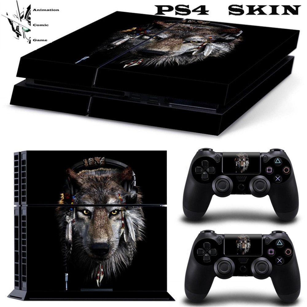 Decal dán hình chó sói đẹp mắt bảo vệ cho bộ điều khiển và tay cầm chơi game ps4 playstation 4