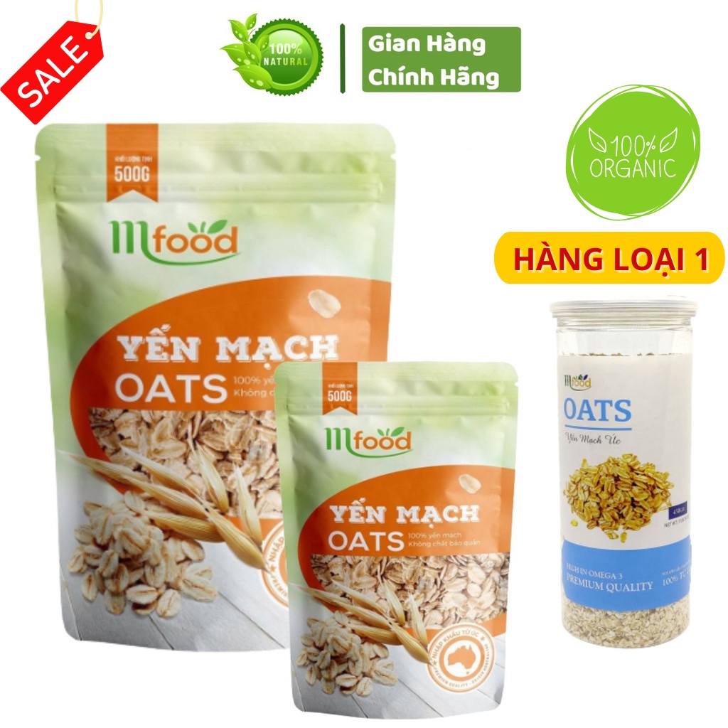 Yến mạch cán dẹt ⚡LOẠI1⚡ yến mạch giảm cân,ăn kiêng úc - Ăn sáng tiện lợi thơm ngon | Hạt dinh dưỡng Mfood
