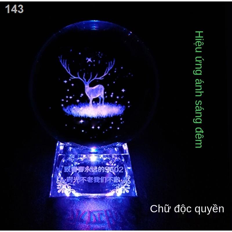 【bán chạy】Quả cầu pha lê dạ quang trang trí sinh nhật tùy chỉnh sáng tạo chữ quà tặng ý nghĩa cho bạn gái, trai và các c