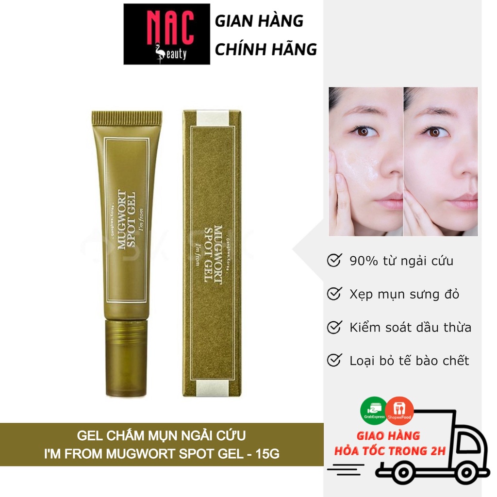 Gel Chấm Mụn Ngải Cứu I'm From Mugwort Spot Gel 15g - NAC BEAUTY