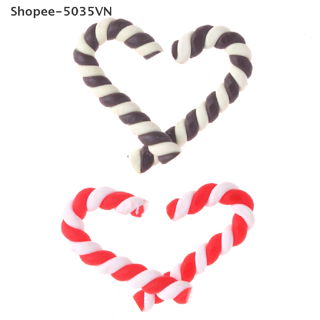 {AKIN} 20pcs Mini Christmas Red White Candy Cane Model Dollhouse Miniature Decoration {akindofstar1.vn}