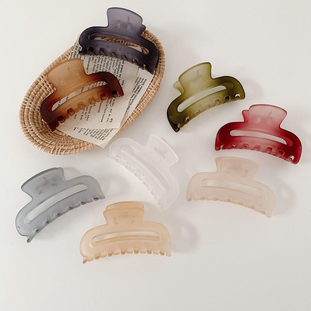 Kẹp Tóc Càng Cua Hình Bán Nguyệt Lấp Lánh Chất Liệu Acrylic Cho Nữ